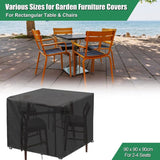 Square Garden Table Cover, Waterproof Garden Cover, Anti-Uv, Oxford Fabric Outdoor Garden V1188-MS-227-0159