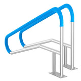 Pool Handrail 2 PCS 55 x 32 inch Stainless Steel with Base Plate for Spas V952-BXGYCFSDDB55R33SQV0