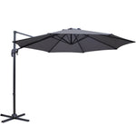 Instahut 3m Outdoor Umbrella Cantilever 360 Degree Tilt Beach Roma Charcoal UMB-ROMA-8RIB-CO