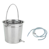 Enema Bucket Kit Stainless Steel Reusable Home Colon Cleansing Bucket for Health Care Tool 1.3L V1294-YM0703-3112230027211