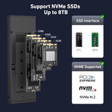 BENFEI M.2 SSD Enclosure USB3.2 Gen2 10 Gbps, Tool-Free for NVME B & M Keys with Size V28-ELEBEN384GY
