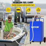VEVOR 114L Fuel Caddy, Gas Storage Tank & 4 Wheels, with Manuel Transfer Pump, Gasoline Diesel Fuel V952-SYJYCLSGJL4303U9BV0