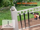 Staircase Metal Balusters, 29.5'' x 1'' Flat Aluminum Alloy Decorative Banister Spindles, 51 Pack V952-BPKLGZ51G295RCF96V0