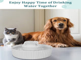 Ceramic Cat Water Fountain, Pet Ceramic Water Fountain Dispenser, 2.1 L Drinking Fountains Bowl for V1370-AZ4-01282