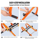 VEVOR Ladder Roof Hook Stabilizer 2 Pack with Wheel Rubber Grip T-Bar Steel V952-TZGG2GFGDSGGV9S52V0