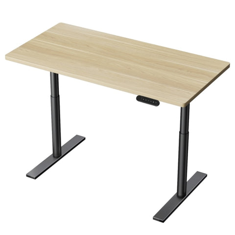 Artiss Standing Desk Motorised Electric Dual Motor White Oak 120CM HASD-B-M10-BKDF-NTDB-120