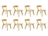 Levede 8x Dining Chairs Wooden Kitchen Chair CH1125-2-NTX4