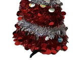 Retractable Xmas Tree Small Foldable PVC Holiday Decoration Supplies Red White 150x33cm V1294-YM0901-3115240111811