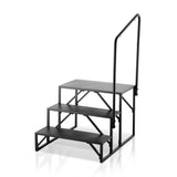RV, 3-Step RV Stairs, 199.58KGS Load Capacity, Thickened Carbon Steel, With Handrail, Non-Slip V952-FCBTGDKHJG3JJF4MLV0