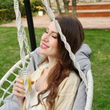 SONGMICS Hammock Hanging Chair with Cushion Gray V227-8498715001080