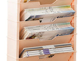 Classroom Bookshelf Multilayer with Universal Wheel Book Storage Shelving for Living Room V1294-YM0512-3117220266613