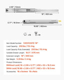 VEVOR 1 Pair 16-60 in Soft-Close Drawer Slides Ball Bearing Full Extension V952-ZXCTHG250B183YB03V0