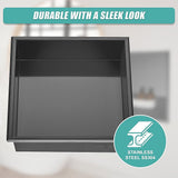 336 x 336 x 101mm Shower Niche Single Shelf Organizer No Tile Needed in Black V63-900671
