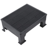 Adjustable Elevated Cat Litter Box Ramp, Non-Slip Litter Trapper Platform, PP Paw Comfort Toilet V1369-AZ3-W-08852