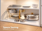 5-Star Chef 5L Chafing Dish Set 2-Pack, Food Warmer Catering Server Buffet CD-5L-DBL-SS