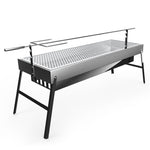 SOGA Stainless Steel Skewer Charcoal BBQ With Grill With Rotisserie TABLETOPSKEWERWITHROTISSERIE