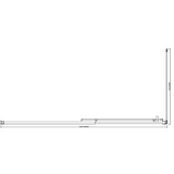 150mm Adjustable Single Door Corner Sliding Glass Shower Screen in Black V63-846041