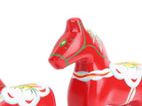 2pcs Hand Painted Swedish Wooden Horse Figurine Dalecarlian Horse Ornaments for Home Wedding V1294-YM0901-3115240105211