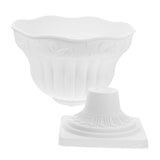 Roman Style Plastic Urn Planter White Pedestal Vase for Wedding Floral Display V1366-AZ2-W-18165