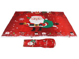 Christmas Tablecloth Chair Covers Set for Home Kitchen Dining Room Festive DecorationRed Santa Claus V1294-YM0901-3117200150211