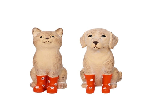 Set 2 Polyresin Dog & Cat 20cm V637-DCO38680