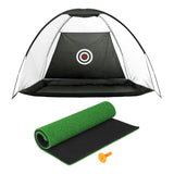 Everfit 3M Golf Practice Net And Training Mat Set Driving Target Black TENT-BK-GOLF-MAT-M