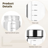 4PCS Borosilicate Glass, 10oz/300ml Reusable Drinking, Portable Glass Juicing V1369-AZ3-W-08680