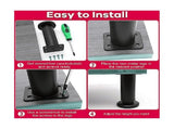4Pcs Metal Adjustable Furniture Legs 4.72-7.08 Inch,Replacement Legs for Bed Sofa Cabinet Couch V1369-AZ3-W-11345