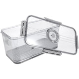 Transparent Home Storage Box for Fruits and Vegetables with Built-in Timer Lid for Freshness V1366-AZ2-W-12144