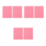 Flower Sponge Mats Pink Non-Stick Flexible Reusable Baking Tool 6Pcs V1366-AZ2-W-21159