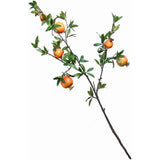 Artificial egranate Fruit Silk Flower Accent, Lifelike Orange Simulation for Bouquet and DIY Floral V1192-AZ-W-21793