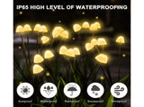 2Pcs Solar Mushroom Light - 8pcs Warm White V1263-JX-927