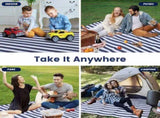 200x200cm Picnic Blanket Waterproof Sandproof Foldable for 6-8 People 3 Layers Ideal for Beach Park V1258-DP02-BOL-813