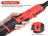 Cordless Electric Ratchet Wrench Set 12V Power Electric Ratchet Wrench 3/8inch 400 RPM Variable V985-RATCHETWRENCHES