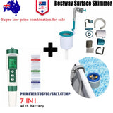 7 in 1 PH Meter Water Quality Monitor Tester Pen and one Bestway Surface Skimmer V201-DP88861
