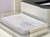 A4 Paper Storage Box Durable Clear Document Organizer Project Box for Magazines Photos Stamps V1294-YM0901-3117240058311