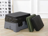 Grey Portable Folding Outdoor Toilet with Lid - Heavy Duty 150kg Capacity V888-ELOSUNG12905