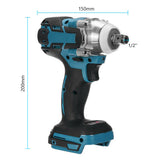 1/2" Cordless Impact Wrench Driver Brushless Rattle Gun For Makita 18V Battery V201-LI0720BU8AU