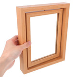 Double Sided Rotating Wooden Photo Frame for Rustic Home Decor and Picture Showcase V1370-AZ4-14288