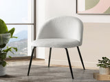 Artiss Dining Chairs Set of 2 Sherpa Boucle White MO-DIN-KJC150-VEL-WHX2