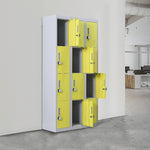 12-Door Locker for Office Gym Shed School Home Storage - 4-Digit Combination Lock V63-838961