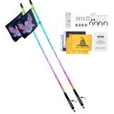 VEVOR 2 PCS 4 FT Whip Light, APP & RF Remote Control Led Whip Light, Waterproof 360&deg; Spiral RGB V952-CRKJPPTDZ4YCDGFM9V9