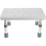 Adjustable Shower Seat for Elderly and Disabled, White Plastic Bath Chair with Non- Feet, Sturdy and V1192-AZ-W-22282