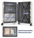 Carry on Suitcase Lightweight Travel Cabin Suitcase Suit Cases Zipperless Luggage 20 Inch with V1107-128-91631-BLK-20IN