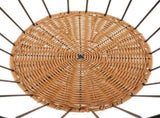 Black Woven Bread Basket with Iron Frame for Serving, Kitchen Storage, Counter Organization and Home V1370-AZ4-14305