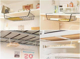 Set of 2 removable metal hanging baskets - organizer - closet hanging basket - suitable for desks, V1188-MS101-02557-1