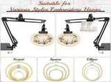 Embroidery Hoop Holder, Adjustable Hoop Holder with Instruction Holder, Stitchand V1370-AZ4-08035