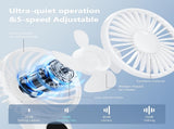 5 Adjustable Speeds Personal Fan with Lanyard,180&deg Foldable V1259-DP01-A-3321