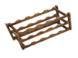 Wine Rack Pine Wood Wine Bottle Storage Shelf Display Organizer Decor for Countertop Home 3 Layer 15 V1294-YM0703-3116230002811