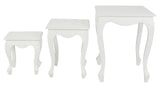 Queen Ann Nest of Table Set of 3 V199-NT300QAWH